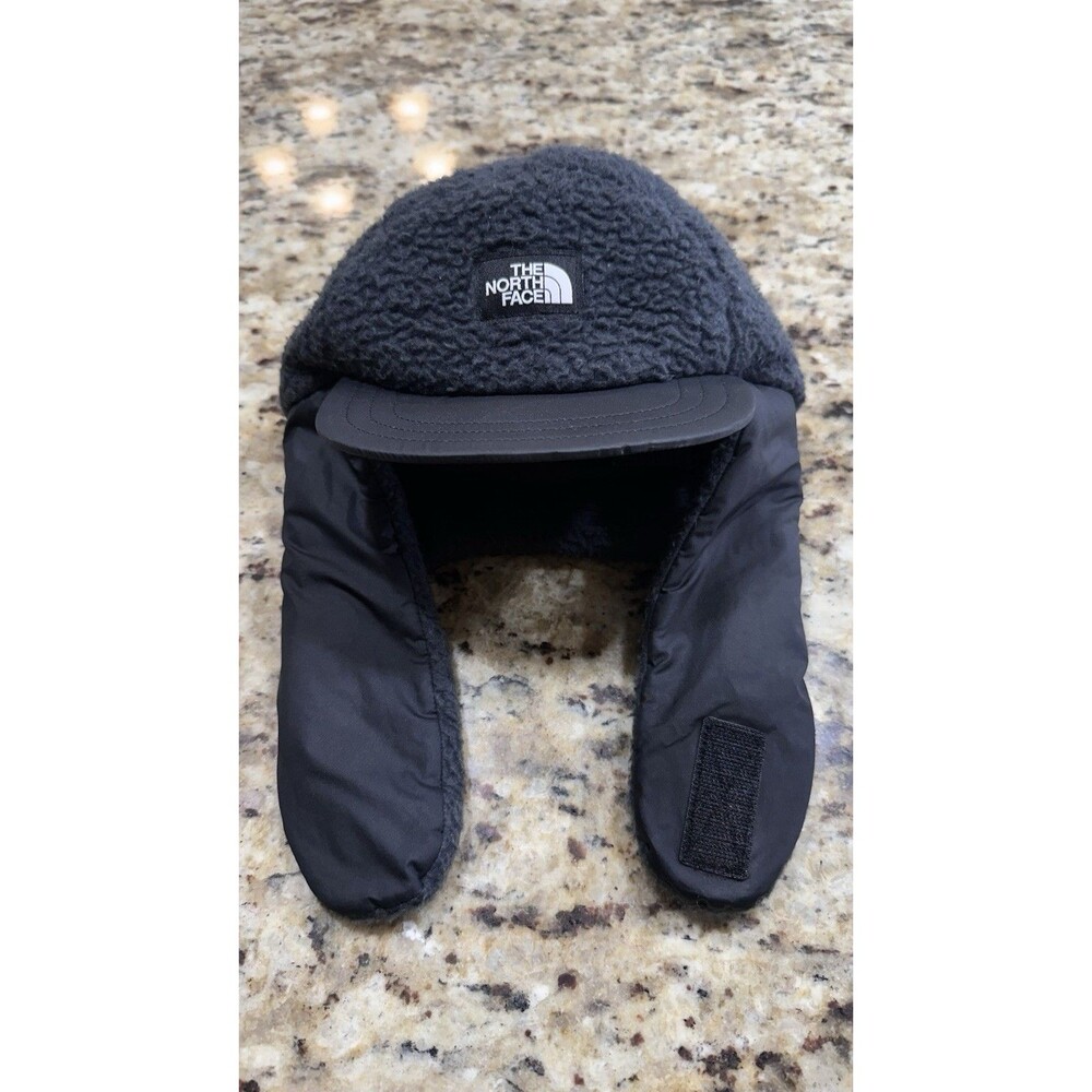 The North Face Gray Sherpa Fleece Shasta Trapper Hat Kids size Small